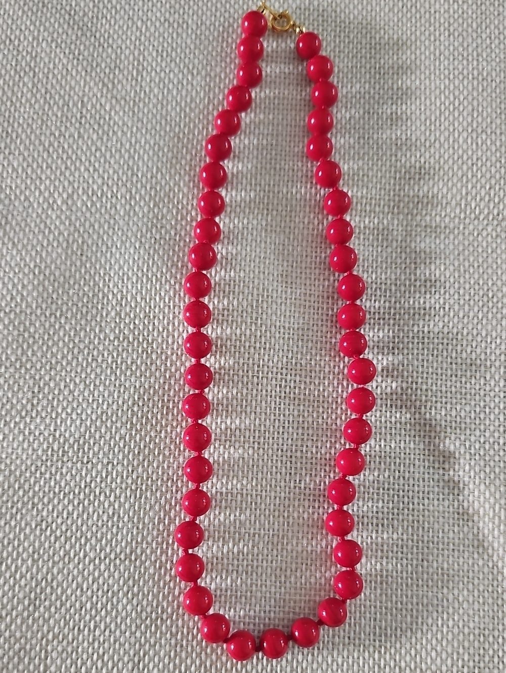Red Beaded Necklace - Classic Statement Necklace